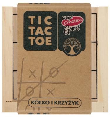 Gra Kółko i krzyżyk drewniana. Wydawca: Mega Creative. SmakLiter.pl Opakowanie Gra Kółko i krzyżyk drewniana
