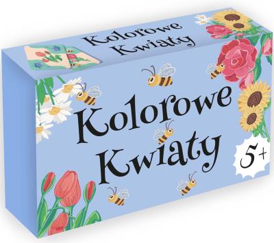 Gra Kolorowe Kwiaty mini. Wydawca: Kangur. SmakLiter.pl Opakowanie Gra Kolorowe Kwiaty mini