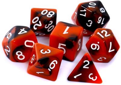 Opakowanie Gra komplet kości RPG dwukolorowe