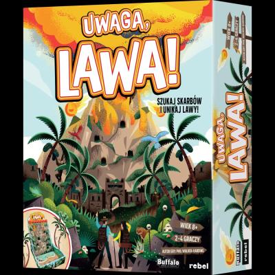 Gra Uwaga, lawa!. Wydawca: Rebel. SmakLiter.pl Opakowanie Gra Uwaga, lawa!