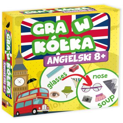 Gra w Kółka Angielski 8+. Wydawca: Kangur. SmakLiter.pl Opakowanie Gra w Kółka Angielski 8+