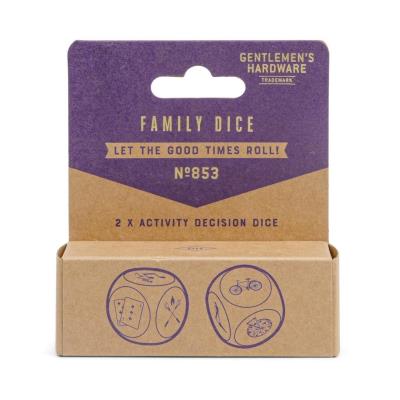 Gra w kości - Family Dice. Wydawca: Gentlemen's Hardware. SmakLiter.pl Opakowanie Gra w kości - Family Dice