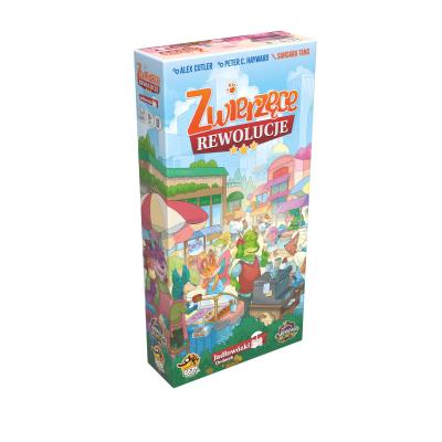 Gra Zwierzęce Rewolucje Jadłowózki dodatek. Wydawca: Lucky Duck Games. SmakLiter.pl Opakowanie Gra Zwierzęce Rewolucje Jadłowózki dodatek
