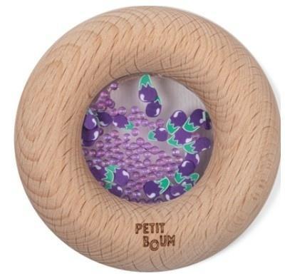 Opakowanie Grzechotka drewniana sensoryczna bakłażan