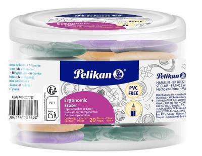 Opakowanie Gumka do ścierania Ergonomic (20szt) PELIKAN
