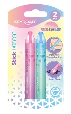 Opakowanie Gumka do ścierania KEYROAD opalizująca w długopisie 2 szt. blister