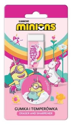 Opakowanie Gumka + temperówka Minionki