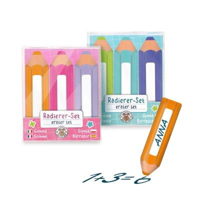 Opakowanie Gumki do ścierania 3 sztuki mix kolorów