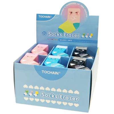 Opakowanie Gumko-temperówka do ołówka Skarpetka mix