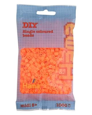 Opakowanie Hama Midi Koraliki w woreczku 1000 pomarańczowe neonowe