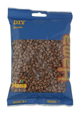 Opakowanie Hama Midi Koraliki w woreczku 3000 brązowe
