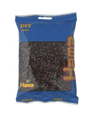 Opakowanie Hama Midi Koraliki w woreczku 3000 ciemnobrązowe
