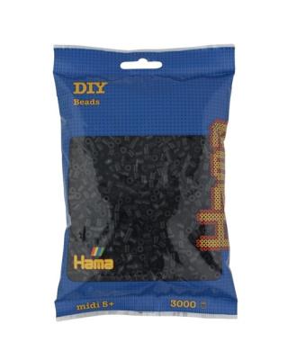 Opakowanie Hama Midi Koraliki w woreczku 3000 czarne