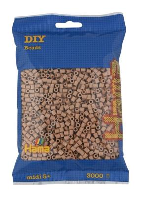 Opakowanie Hama Midi Koraliki w woreczku 3000 jasnobrązowe