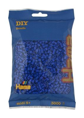 Opakowanie Hama Midi Koraliki w woreczku 3000 niebieskie