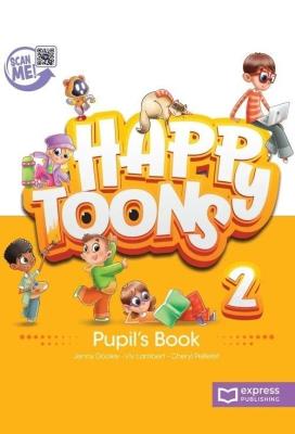 Okładka książki Happy Toons 2 edycja międzyna. PB + DigiBook (kod)