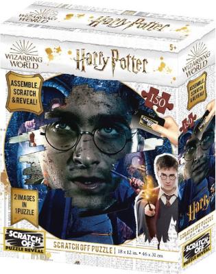 Opakowanie Harry Potter: Magiczne puzzle-zdrapka - Harry (150 elementów)