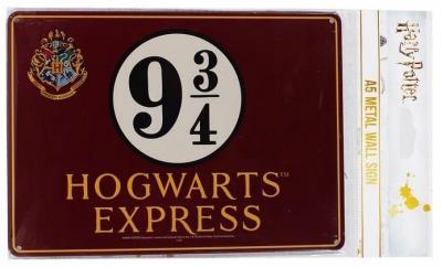 Harry Potter Tabliczka metalowa Peron 9 i 3/4. Wydawca: Half Moon Bay. SmakLiter.pl Opakowanie Harry Potter Tabliczka metalowa Peron 9 i 3/4
