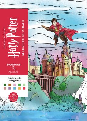 Okładka książki Harry Potter Zagadkowe rysunki Koloruj po numerach