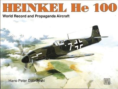 Heinkel He 100. Autor: H.P. Dabrowski. SmakLiter.pl Okładka książki Heinkel He 100