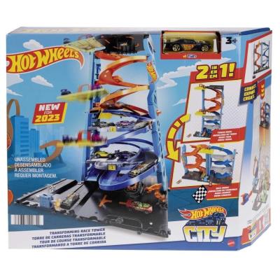 Hot Wheels City Wyścigowa wieża z transformacją. Wydawca: Mattel. SmakLiter.pl Opakowanie Hot Wheels City Wyścigowa wieża z transformacją