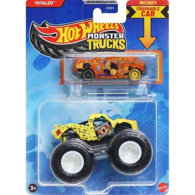 Opakowanie Hot Wheels Monster Trucks Pojazd 1:64 + auto JCG32