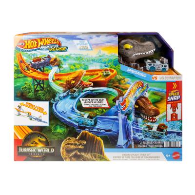 Hot Wheels Raceverse Jurassic World Crash&Splash. Wydawca: Mattel. SmakLiter.pl Opakowanie Hot Wheels Raceverse Jurassic World Crash&Splash