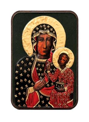Opakowanie Ikona srebrna Matka Boża Częstochowska 10,7x15cm