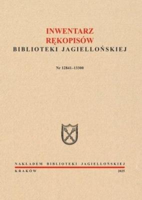 Okładka książki Inwentarz rękopisów BJ. Nr 12841-13300