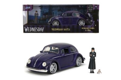 Opakowanie Jada Wednesday Volkswagen Beetle 1:24 z figurką