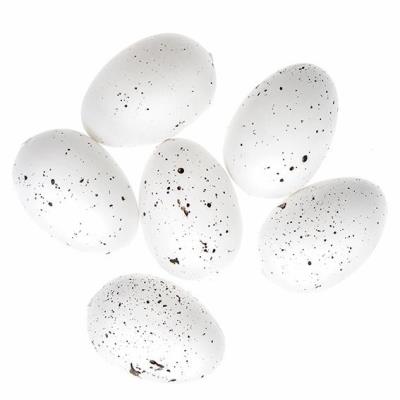 Opakowanie Jajka białe nakrapiane 6cm 6szt