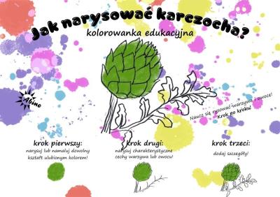Jak narysować karczocha?. Wydawca: ABINO. SmakLiter.pl Opakowanie Jak narysować karczocha?