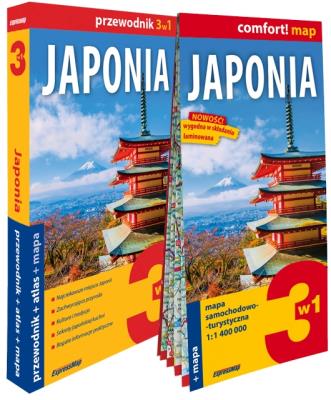 Japonia 3w1: przewodnik + atlas + mapa. Autor: Urszula Styczek-Boyede. SmakLiter.pl Okładka książki Japonia 3w1: przewodnik + atlas + mapa