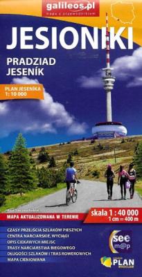 Jesioniki - Pradziad - mapa 2025. Autor: Opracowanie zbiorowe. SmakLiter.pl Okładka książki Jesioniki - Pradziad - mapa 2025