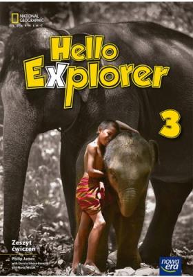 Język angielski Hello Explorer Neon ćwiczenia dla klasy 3 szkoły podstawowej EDYCJA  2025-2027. Autor: James Philip, Sikora-Banasik Dorota, Marta Mrozik. SmakLiter.pl Okładka książki Język angielski Hello Explorer Neon ćwiczenia dla klasy 3 szkoły podstawowej EDYCJA  2025-2027