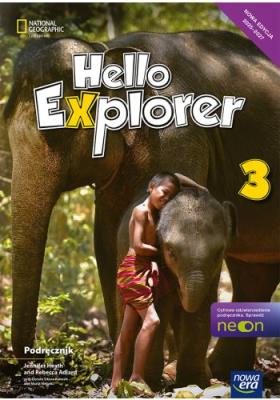 Język angielski Hello Explorer Neon podręcznik dla klasy 3 szkoły podstawowej EDYCJA 2025-2027. Autor: Jennifer Heath-Kalligeraki, Rebecca Adlard, Sikora-Banasik Dorota, Marta Mrozik. SmakLiter.pl Okładka książki Język angielski Hello Explorer Neon podręcznik dla klasy 3 szkoły podstawowej EDYCJA 2025-2027