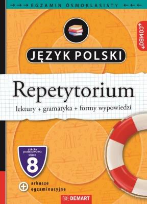 Okładka książki Język polski Repetytorium Egzamin ósmoklasisty