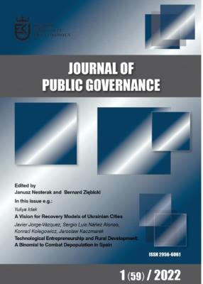 Okładka książki Journal of Public Governance 1/2022