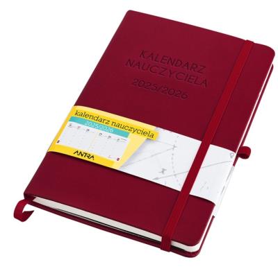 Kal Naucz 2025/2026 A5 TDW  bordowy. Autor: Opracowanie zbiorowe. SmakLiter.pl Okładka książki Kal Naucz 2025/2026 A5 TDW  bordowy
