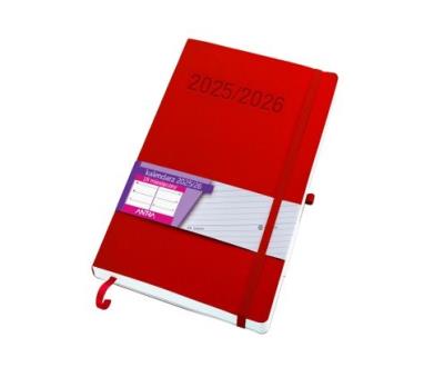 Okładka książki Kalendarz 18 miesięczny B5 TDW czerwony 2025/2026