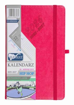 Opakowanie Kalendarz 2025/2027 A5 18M + notes Hip Hop karmaz.