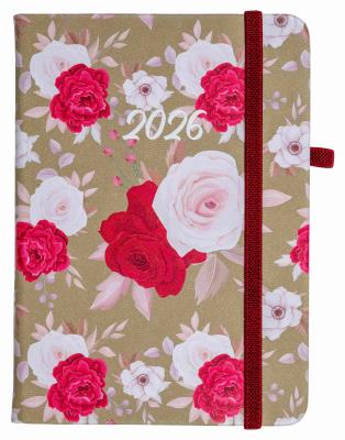 Kalendarz 2025 A6 tyg. Flamenco biało-czer kwiaty. Wydawca: ELEFANT. SmakLiter.pl Opakowanie Kalendarz 2025 A6 tyg. Flamenco biało-czer kwiaty