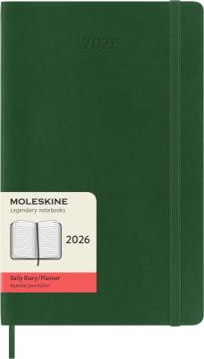 Opakowanie Kalendarz 2026 12M Moleskine L oprawa miękka dzienny Myrtle Green 13x21cm