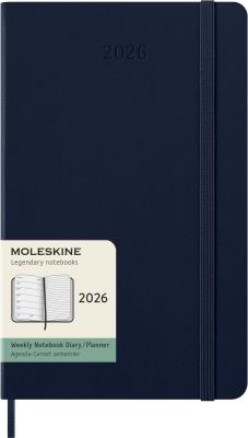 Opakowanie Kalendarz 2026 12M Moleskine L tygodniowy twarda oprawa Sapphire Blue 13x21cm