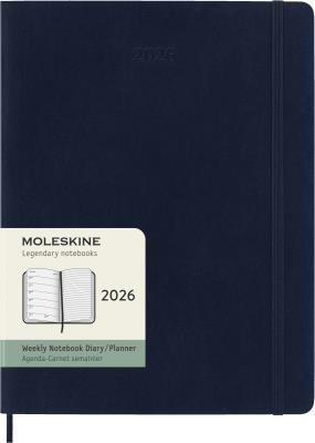 Opakowanie Kalendarz 2026 12M Moleskine XL tygodniowy miękka oprawa Sapphire blue 19x25cm