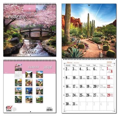 Opakowanie Kalendarz 2026 30x60 13 planszowy Ogrody
