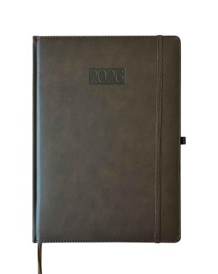 Opakowanie Kalendarz 2026 A4 Elegance dzienny V3 brązowy K-A4D