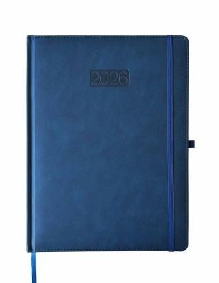 Opakowanie Kalendarz 2026 A4 LUX tygodniowy V2 granatowy K-A4T L