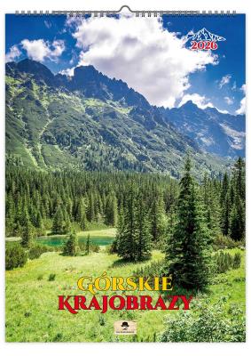 Kalendarz 2026 A4 ścienny na spirali krajobrazy. Wydawca: Pan Kalendarzyk. SmakLiter.pl Opakowanie Kalendarz 2026 A4 ścienny na spirali krajobrazy