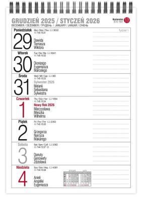 Opakowanie Kalendarz 2026 A5 biurkowy tygodniowy MIX